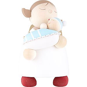 Geschenkideen Geburt und Taufe Schutzengel mit Baby Junge - 16 cm
