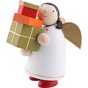 Weihnachtsengel Gnter Reichel Schutzengel mittel Schutzengel mit Paketen, wei - 8 cm