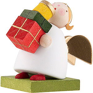Weihnachtsengel Gnter Reichel Schutzengel Schutzengel mit Pckchen - 3,5 cm