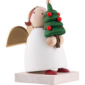 Weihnachtsengel Gnter Reichel Schutzengel Schutzengel mit Weihnachtsbumchen - 3,5 cm