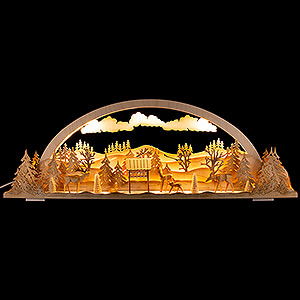 Schwibbgen Alle Schwibbgen Schwibbogen Diorama Wildftterung - 72x24 cm