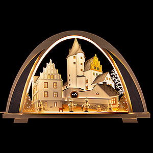 Schwibbgen Alle Schwibbgen Schwibbogen NEW LINE Schlossweihnacht - 52x32,5 cm