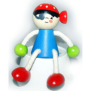 Holzspielzeug Bau- und Legespiele Schwingfigur Pirat - 12 cm