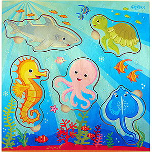 Wooden Toys Construction games Seahorse Puzzle - 24,5 cm / 9.6 inch