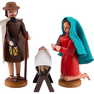 Nativity Figurines All Nativity Figurines Seiffen Nativity - Holy Family - 3 pieces - 8 cm / 3.1 inch