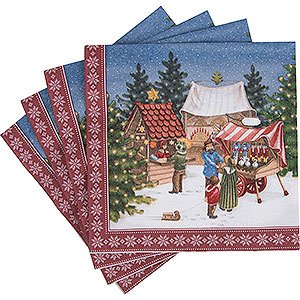 Kleine Figuren & Miniaturen Tassen & Servietten Servietten Weihnachtsmarkt - 20 Stck