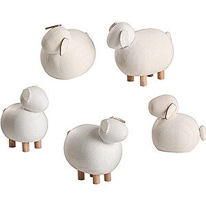 Small Figures & Ornaments everything else Sheep - 5 pieces - 3,5 cm / 1.4 inch