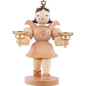 World of Light Candle Holder Angels Shortskirt Angel Natural, with Candle Holder - 22 cm / 8.7 inch