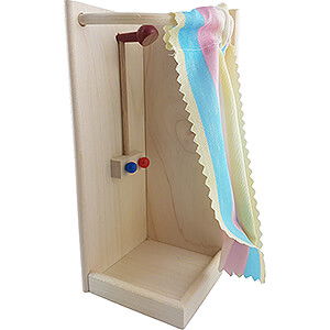 Wooden Toys Doll's Houses Shower With Curtain