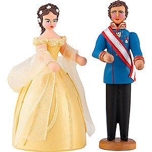 Small Figures & Ornaments Walter Werner Figurines Sissi and Emperor of Austria - 8 cm / 3.1 inch