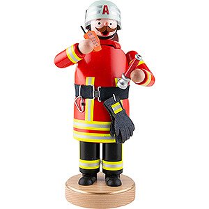 Smokers Professions Smoker - Firefighter Black-Red - 23 cm / 9.1 inch