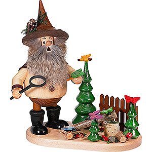 Smokers Hobbies Smoker Forest Gnome Butterfly Lover - 26 cm / 10.2 inch