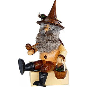 Smokers Hobbies Smoker - Forest Gnome Mushroom Gatherer - Shelf Sitter - 26 cm / 10.2 inch