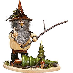 Smokers Misc. Smokers Smoker - Forest Gnome on Board: Lumberman at Work - 26 cm / 10 inch