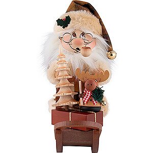 Smokers Santa Claus Smoker - Gnome Santa with Sledge - 28 cm / 11 inch