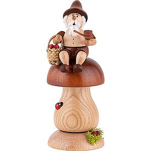Smokers Misc. Smokers Smoker - Gnome on Brown Mushroom - 17 cm / 6.7 inch