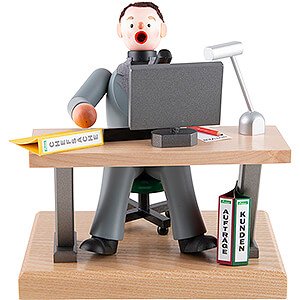 Smokers Professions Smoker - Man at Desk - 20 cm / 7.9 inch