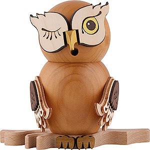 Smokers Animals Smoker - Owl Stained Wood - 15 cm / 5.9 inch