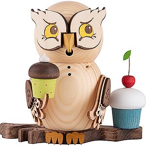Smokers All Smokers Smoker - Owl with Muffins - 15 cm / 5.9 inch