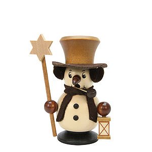 Smokers Snowmen Smoker - Snowboy with Star Natural Colors - 10,5 cm / 4 inch
