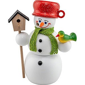 Smokers Snowmen Smoker - Snowman with Birdhouse - 15 cm / 5.9 inch