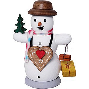 Smokers Snowmen Smoker - Snowman with Ginger Bread Heart - 13 cm / 5.1 inch