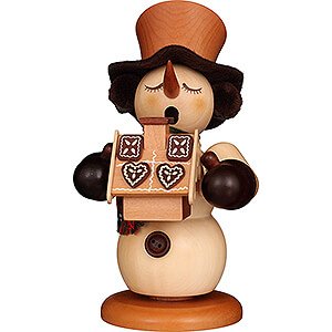 Smokers Snowmen Smoker - Snowman with Gingerbread House Natural - 23,5 cm / 9.3 inch