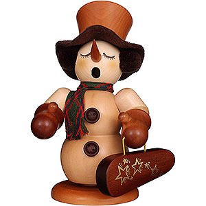 Smokers Snowmen Smoker - Snowman with Violin Case Natural - 23 cm / 9.1 inch