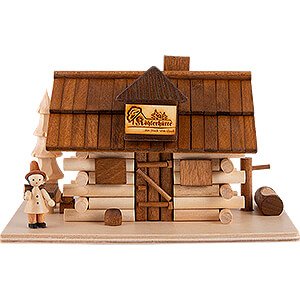 Smokers Misc. Smokers Smoking Hut - Charcoal Hut with Wood Worker and LED - 10,5 cm / 4 inch