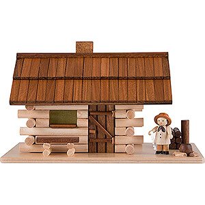 Smokers All Smokers Smoking Hut - Forest Hut with Wood Worker and LED - 10 cm / 4 inch