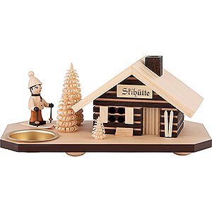 World of Light Candle Holder Misc. Candle Holders Smoking Hut - Ski Lodge - with Tea Light Holder - 10 cm / 3.9 inch