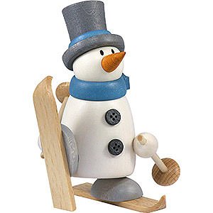 Small Figures & Ornaments Fritz & Otto (Hobler) Snow Man Fritz with Ski - 9 cm / 3.5 inch