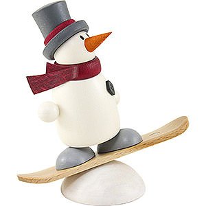 Small Figures & Ornaments Fritz & Otto (Hobler) Snow Man Fritz with Snowboard - 9 cm / 3.5 inch