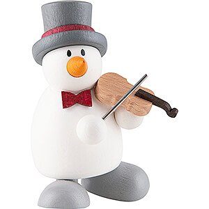 Small Figures & Ornaments Fritz & Otto (Hobler) Snow Man Otto with Violin - 6 cm / 2.4 inch