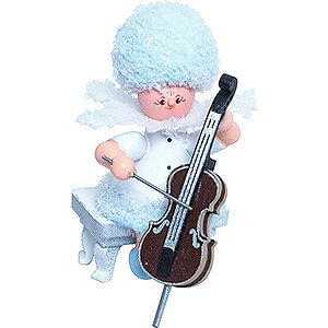 Small Figures & Ornaments Kuhnert Snowflakes Snowflake with Cello - 5 cm / 2 inch