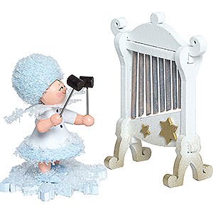 Small Figures & Ornaments Kuhnert Snowflakes Snowflake with Chime - 7 cm / 3 inch
