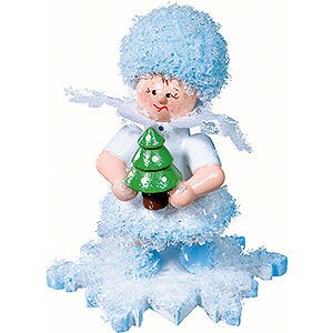 Small Figures & Ornaments Kuhnert Snowflakes Snowflake with Christmas Tree - 5 cm / 2 inch