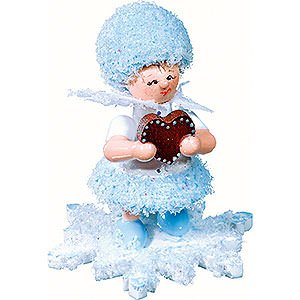 Small Figures & Ornaments Kuhnert Snowflakes Snowflake with Gingerbread Heart- 5 cm / 2 inch