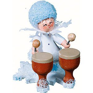 Small Figures & Ornaments Kuhnert Snowflakes Snowflake with Kettledrum - 5 cm / 2 inch