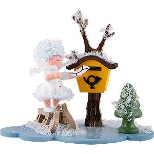 Small Figures & Ornaments Kuhnert Snowflakes Snowflake with Mailbox - 10 cm / 3.9 inch