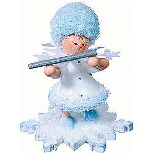 Small Figures & Ornaments Kuhnert Snowflakes Snowflake with Piccolo - 5 cm / 2 inch