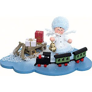 Small Figures & Ornaments Kuhnert Snowflakes Snowflake with Railroad - 10x7x6 cm / 4x2.8x2.3 inch