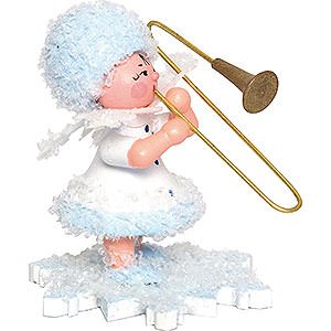 Small Figures & Ornaments Kuhnert Snowflakes Snowflake with Trombone - 5 cm / 2 inch