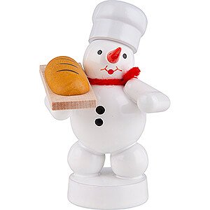Small Figures & Ornaments Zenker Snowmen Snowman Baker with Bread - 8 cm / 3.1 inch