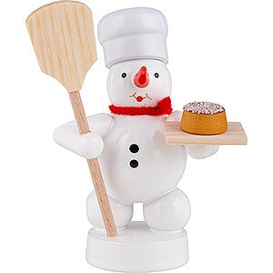 Small Figures & Ornaments Zenker Snowmen Snowman Baker with Bread Peel and Cake - 8 cm / 3.1 inch