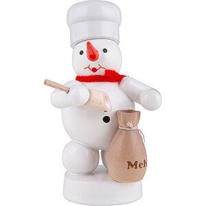 Small Figures & Ornaments Zenker Snowmen Snowman Baker with Flour Bag and Scoop - 8 cm / 3.1 inch