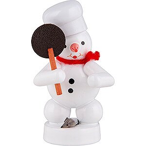 Small Figures & Ornaments Zenker Snowmen Snowman Baker with Mouse - 8 cm / 3.1 inch