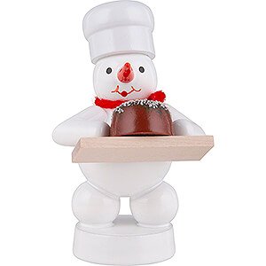 Small Figures & Ornaments Zenker Snowmen Snowman Baker with Pie - 8 cm / 3.1 inch
