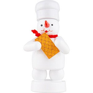 Small Figures & Ornaments Zenker Snowmen Snowman Baker with Waffle - 8 cm / 3.1 inch