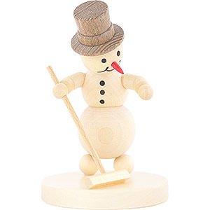 Small Figures & Ornaments Wagner Snowmen Snowman Curling Player with Broom - 12 cm / 4.7 inch